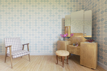 Clean interior - Modern PRL #3D Render  - obrazy, fototapety, plakaty