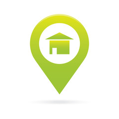 home, house map pointer icon marker GPS location flag symbol