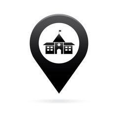 school map pointer icon marker GPS location flag symbol