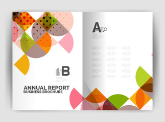 Abstract circle design business annual report print template