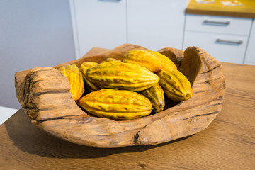 Fruit bowl made of wood