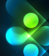 Vector glowing geometric shapes background