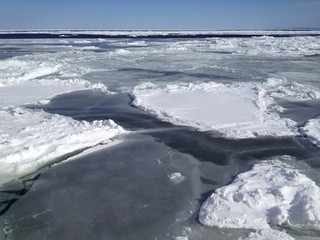 Drift ice,Monbetsu,Hokkaido,Japan