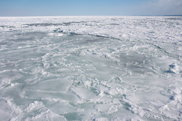 Drift ice,Monbetsu,Hokkaido,Japan