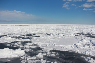 Drift ice,Monbetsu,Hokkaido,Japan © Roystiks
