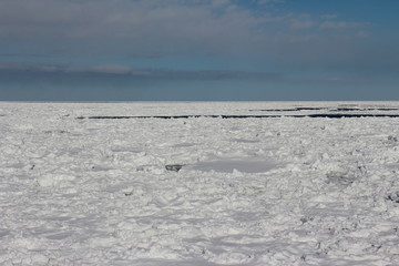 Drift ice,Monbetsu,Hokkaido,Japan