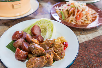 Thai local sausage