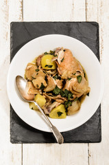 traditional irish farmhouse chicken stew