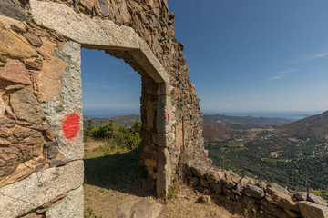 Entrance to "La maison du bandit" above Feliceto in Corsica