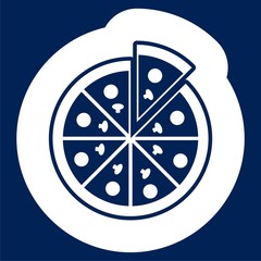 Pizza illustration icon 