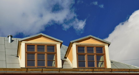 Iron roof and two dormers