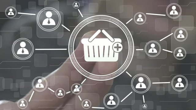 Business button shopping buy online network web