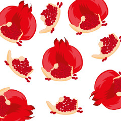 Fruit garnet on white