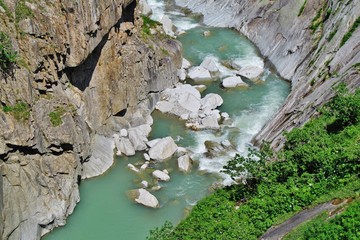 Sch&ouml;llenenschlucht, Reuss, Gebirgsfluss