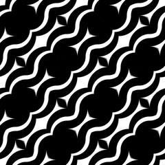 Design seamless monochrome waving pattern