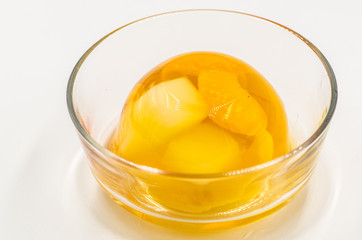 fruit jelly in a crystal bowl