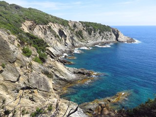 Port-Cros, vue sur la pointe du Cognet (France)