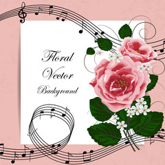 Card with flowers