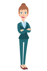 Businesswoman with arms crossed on his chest