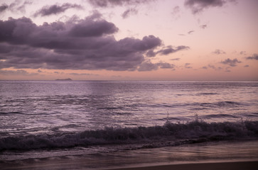 Fototapeta na wymiar sunset on Seychelles