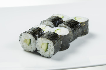 vegetarian roll set on a plate
