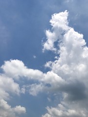 Mysterious cloudscape in the blue sky 