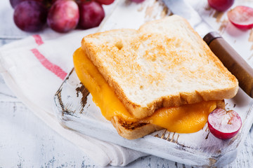 Homemade grilled cheese sandwich