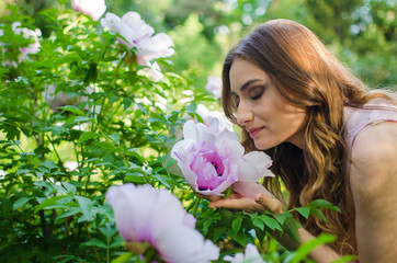 Fototapeta premium young girn in sunset