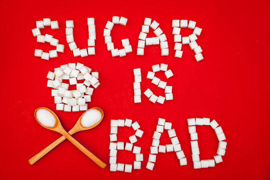 Sugar is bad sign from sugar cubes
