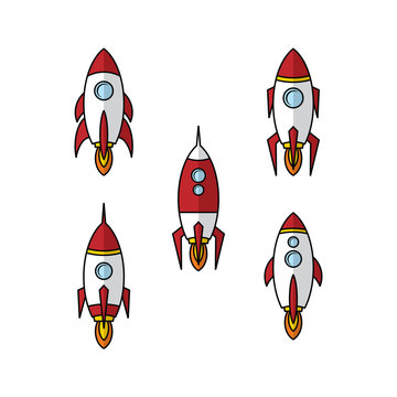 space ship rocket vector