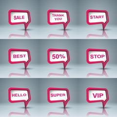 Speech bubl icon. Dialog box info.