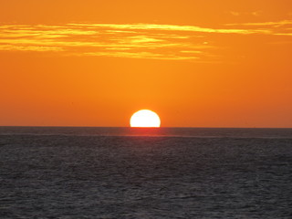 The sunset sea