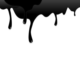 Oil extraction sea platform in the circle. Flat design vector illustration.