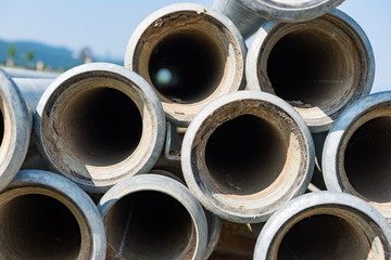 close up of irrigation pipes for agriculture
