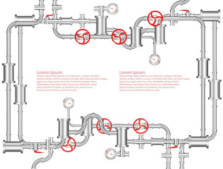 Plumbing Service of repairing Installation background. Pipeline system vector