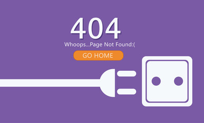 Page 404 Not Found. Wire with socket