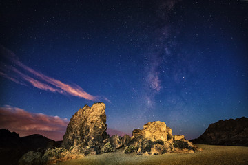 Teneriffa, Stars, Milky Way, Teide, Minas de San José © Ingo Bartussek