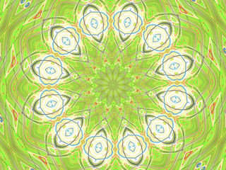 Shapes Circling Star Kaleidoscope Image