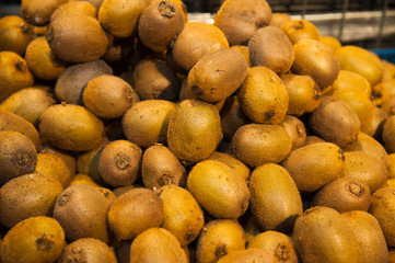 Kiwi fruits on the supermarket