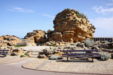viewpoint at the basque coast