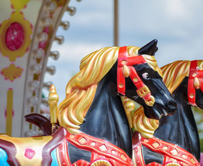 Fototapeta na wymiar Vintage carousel horse.