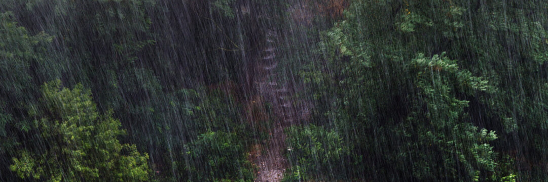 rain stairs