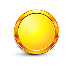 Coin on white background isolated object abstract