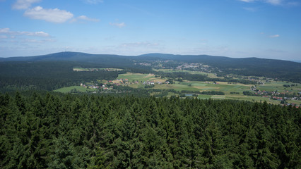 Fototapeta na wymiar Luftaufnahme in Nordbayern
