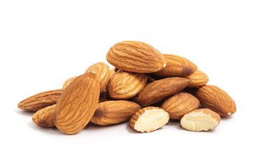 Almond isolated on white