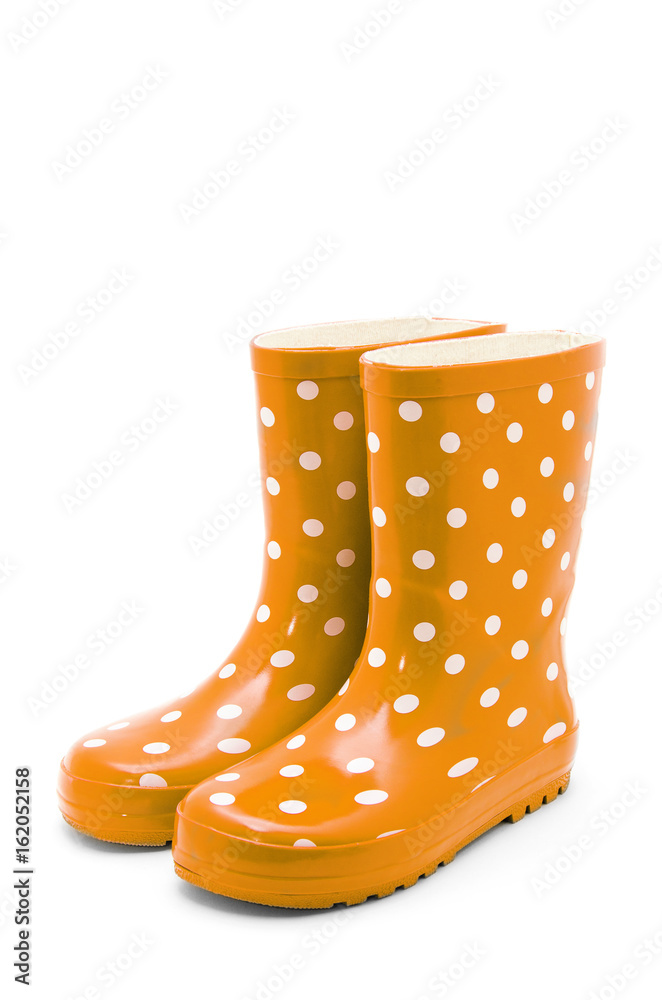 Wall mural Gumboots. Isolated on white.