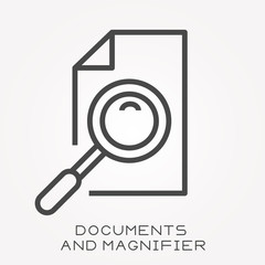 Document and magnifier