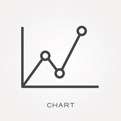 Line icon chart