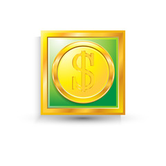 Coin on white background isolated object abstract