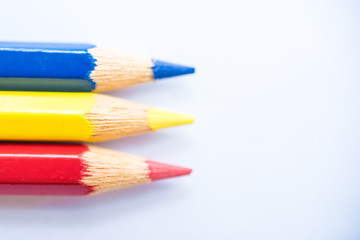 Abstract background from set of color pencils for drawing